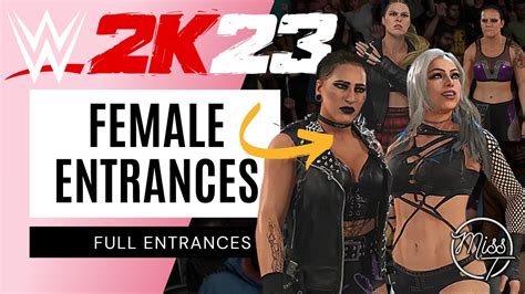 Wwe 2k23 Female Superstars Full Entrances Wwe2k23 Youtube