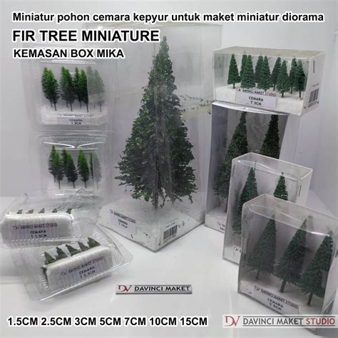 Jual Mh Miniatur Pohon Cemara Kepyur Hijau Maket Diorama Fir Tree