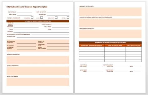 Equipment Fault Report Template Sample Design Templates