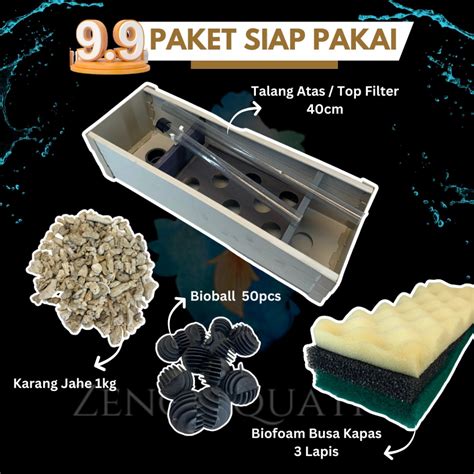 Jual Paket Siap Pakai Media Filter Top Filter Talang Cm Shopee