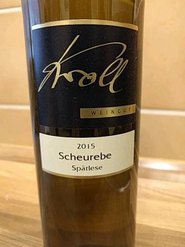 Weingut Kroll Scheurebe Sp Tlese Vivino Us