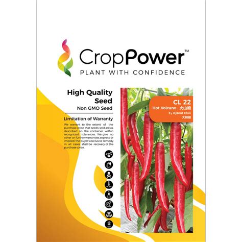 Benih Cili Cl Hot Volcano F Hybrid Chili Crop Power G Shopee Malaysia