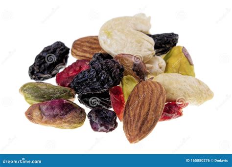 Trail Mix Nuts And Dried Fruits A Great Snack Food Stock Photo Image