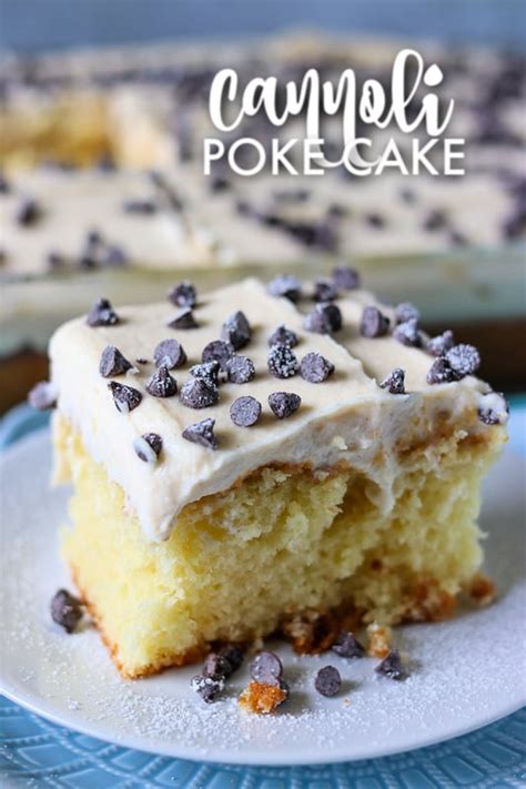 Recipe For Cannoli Poke Cake Find Vegetarian Recipes