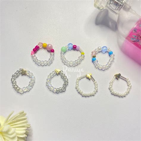 Jual Cincin Korea Manik Manik Ring Beads Cincin Manik Korea