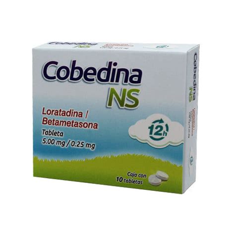 Cobedina Ns Loratadina 5 Mg Betametasona 025 Mg 10 Tabletas