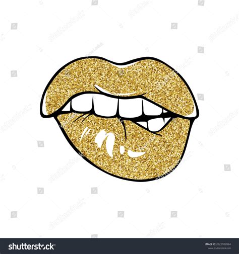 Sexy Lips Bite Ones Lip Lips Stock Vector Royalty Free 2022102884 Shutterstock