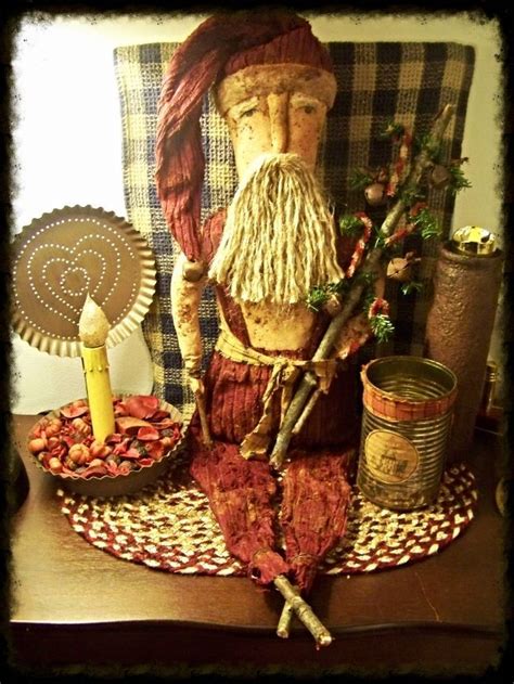 1103 Best Primitive Santas Images On Pinterest Primitive Santa