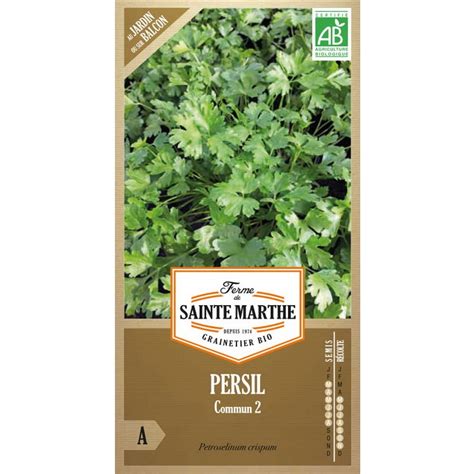 Semences Persil Commun Bio Graines Ferme De Sainte Marthe