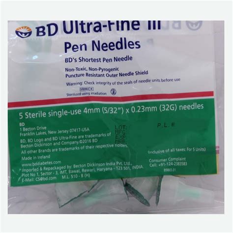 Bd Ultra Fine Iii Nano Mm G Pen Needles S Price Uses Side