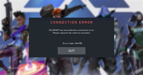 Valorant error code VAN 152 - how to fix the hardware ban