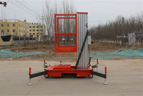 4m 6m 8m 10m Single Mast Aluminium Hydraulic Lift Table One Man Lift