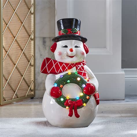 The 22 Nostalgic Ceramic Snowman Hammacher Schlemmer