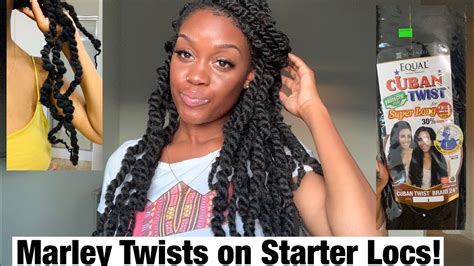 Marley Twists Over Locs Starter Locs Youtube