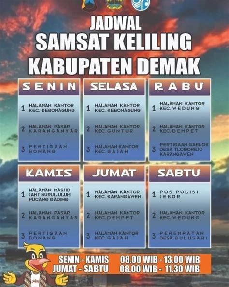 Update Jadwal Samsat Keliling Demak Hari Ini Samsat Corner