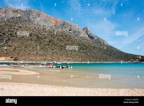 Beach Stavros Akrotiri Peninsula Crete Greece Stock Photo