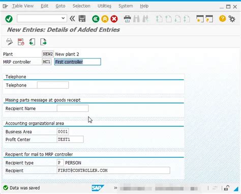 Sap Define An Mrp Controller Material Requirements Planning