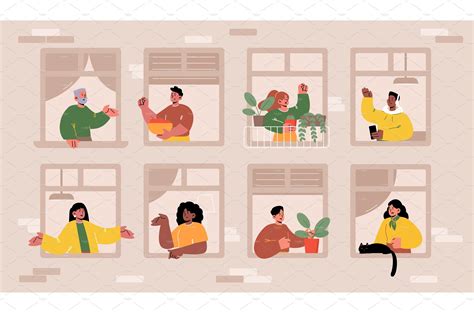 House facade with angry arguing | People Illustrations ~ Creative Market