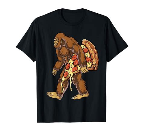 Bigfoot Pizza Funny Men Women Food Lovers Pepperoni T Shirt Walmart