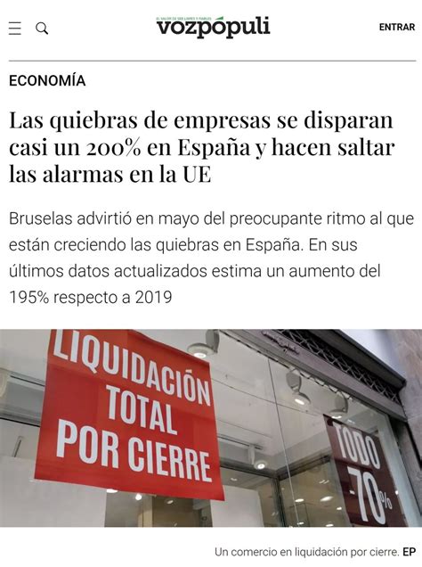 Las Quiebras Empresariales Se Triplican En Espa A