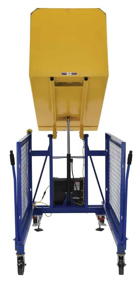 Vestil Tcd U 48 Dc Steel Universal Dc Powered Trash Can Dumper