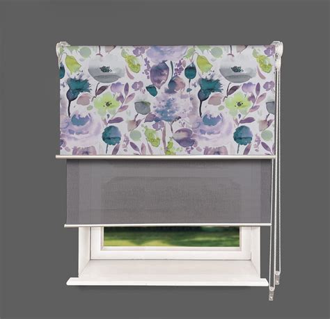 Lister Cartwright Floral Double Blackout Roller Blind Privacy Shades