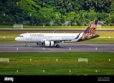 Changi Singapore February Vistara Airbus A Neo Airplane