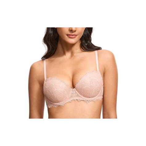 DOBREVA Donna Reggiseno Con Ferretto Push Up Imbottito Pizzo Taglie