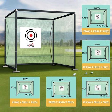 Yunic Golf Driving Cage With Steel Frame Golf Nets For Backyard Driving