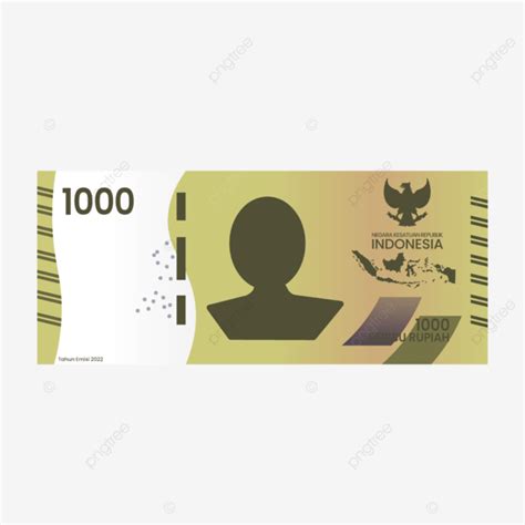 Uang Tunai Kertas 1000 Seribu Rupiah Terbaru Tahun Emisi 2022 PNG , Uang Tunai 1000 Rupias ...