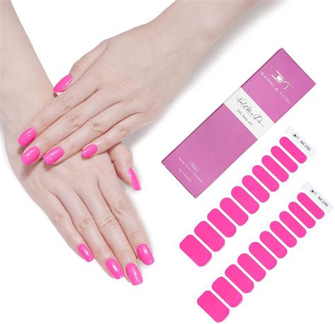 Danni Toni 20 Stickers Nail Gel Polish Strips Pitaya Semi Cured Nail