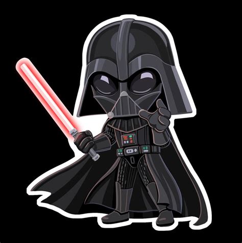 Vinyl Darth Vader Sticker Darth Vader Sticker Darth Vader Cartoon