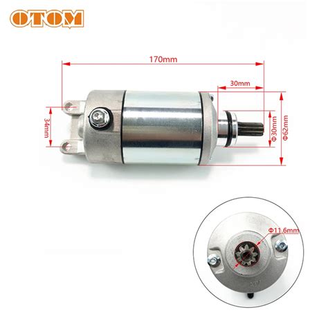 Otom Motorcycle Dirt Bike Engine Electric Start Motor Assembly Drz