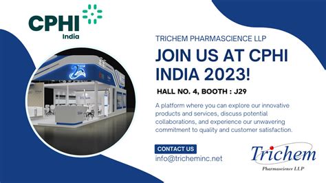 Join Us At CPHI INDIA 2023 Trichem Pharmascience LLP