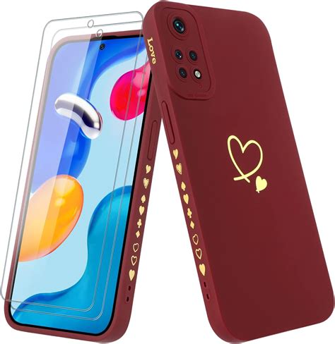 Vauki Coque Pour Xiaomi Redmi Note 11 Note 11s Avec 2 Pièces Verre