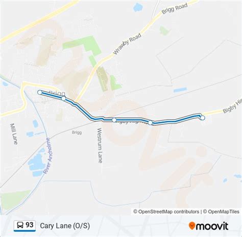 93 Route: Schedules, Stops & Maps - Cary Lane (O/S) (Updated)