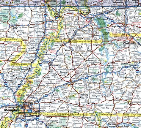 Map of I-69 interstate highway via Texas, Kentucky, Michigan with ...