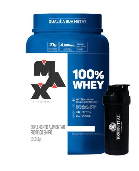 Whey Protein Concentrado Pote G Max Titanium Coqueteleira