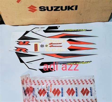 Jual Striping Stiket Lish Full Body Suzuki Arashi Merah Putih Tipe R