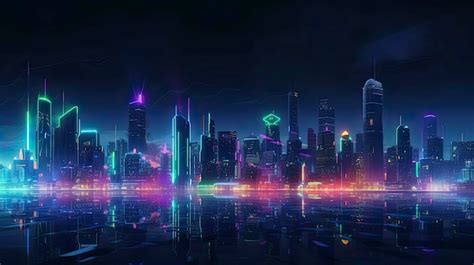 premium photo  city  neon lights   neon sign