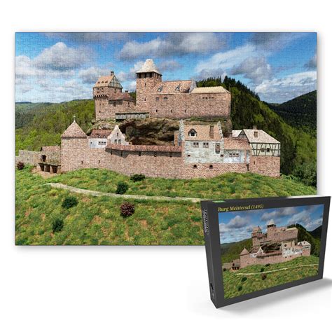 Puzzle Teile Mit Einer Rekonstruktion Der Burg Meistersel Des