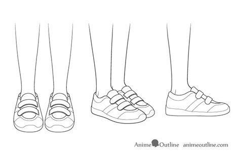 How To Draw Anime Shoes Step By Step Animeoutline Shoes Drawing