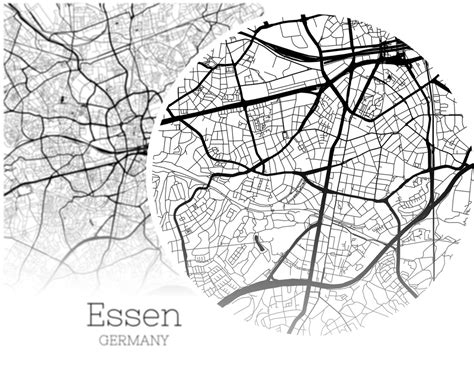 Essen Map INSTANT DOWNLOAD Essen Germany City Map Printable | Etsy