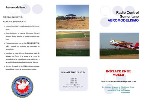 PDF Radio Control SI DESEAS INICIARTE O Somontano CONOCER