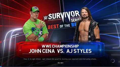 WWE 2K22 AJ Styles Vs John Cena YouTube