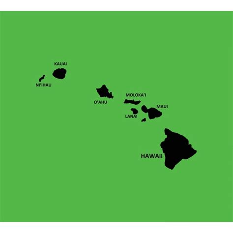 Hawaii Hawaiian Islands With Names Decal Car Decal Car Win Inspire