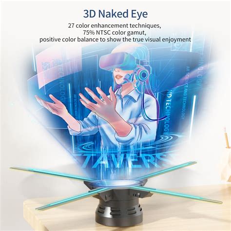 F60 3D Hologram Projector Advertising Display Fan Wall Mounted Player