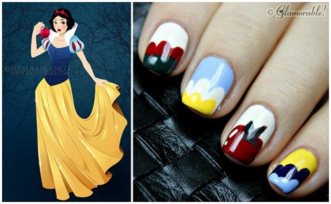 Disney Princess Inspired Nail Art Snow White Glamorable