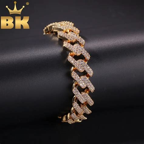 THE BLING KING 7inch 8inch Prong Cuban Links Bracelets 14mm Bling Bling ...