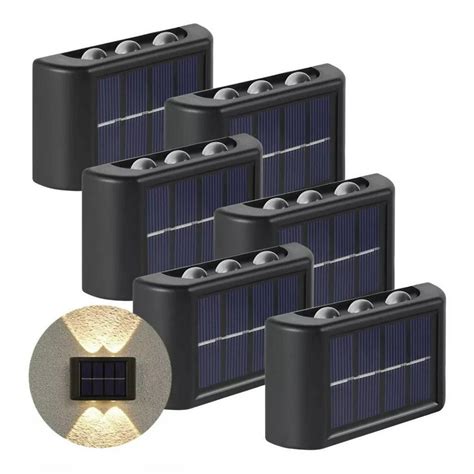 Kit Arandela Solar Leds Jardim Escadas Muros Prova D Shopee